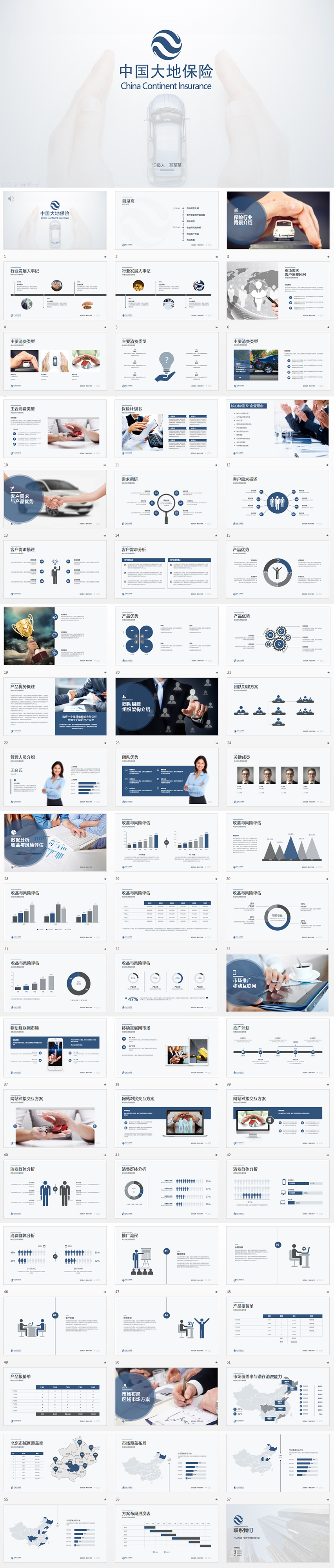 中國大地保險公司保險理財計劃書PPT