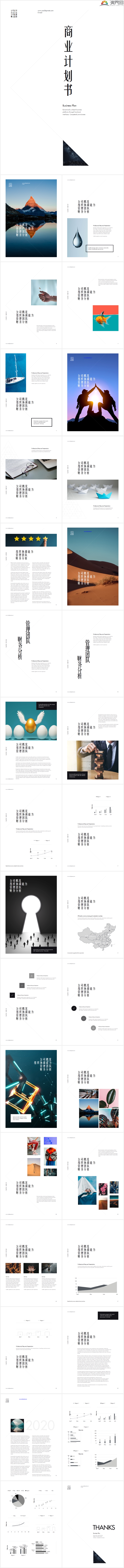 豎版公司企業(yè)商業(yè)計劃書PPT模版