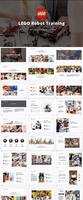 樂高機(jī)器人LEGO教育培訓(xùn)keynote模板