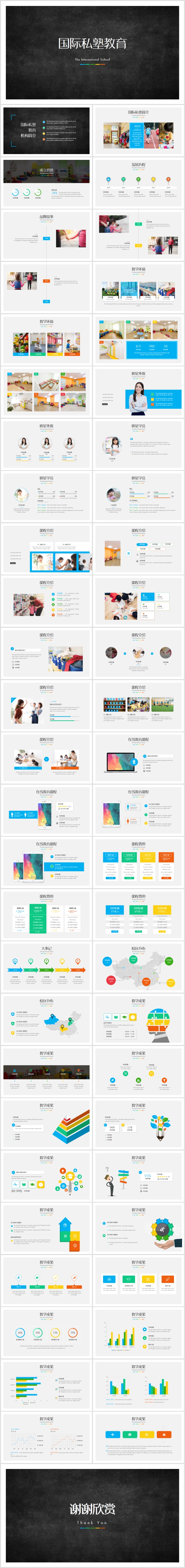 國際私塾教育機(jī)構(gòu)簡介課程介紹keynote模板