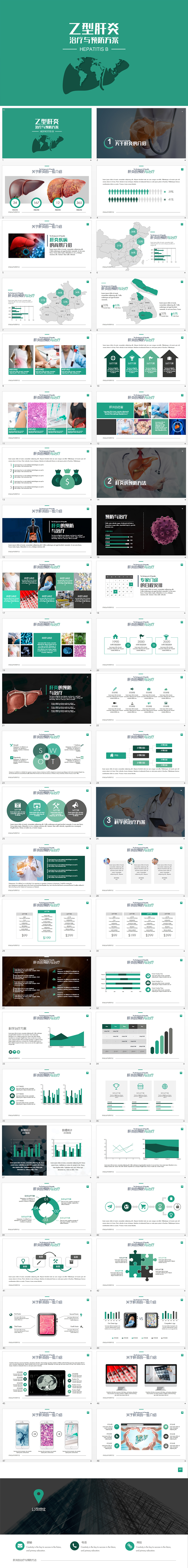 乙肝肝炎治療與預(yù)防keynote模板