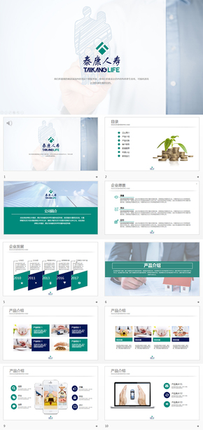 泰康人壽工作總結(jié)匯報(bào)PPT48頁