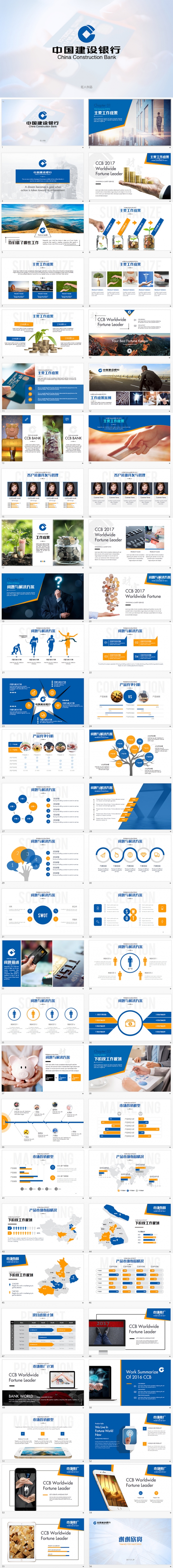 中國建設(shè)銀行建行工作總計匯報計劃keynote模板