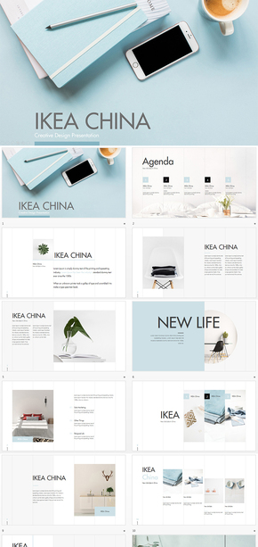 宜家簡(jiǎn)約唯美keynote模板 家居室內(nèi)裝潢