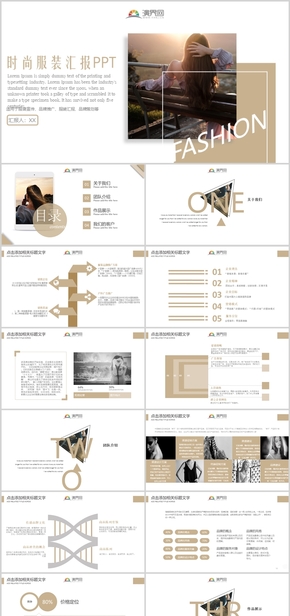  Beautiful simple style brand release PPT template