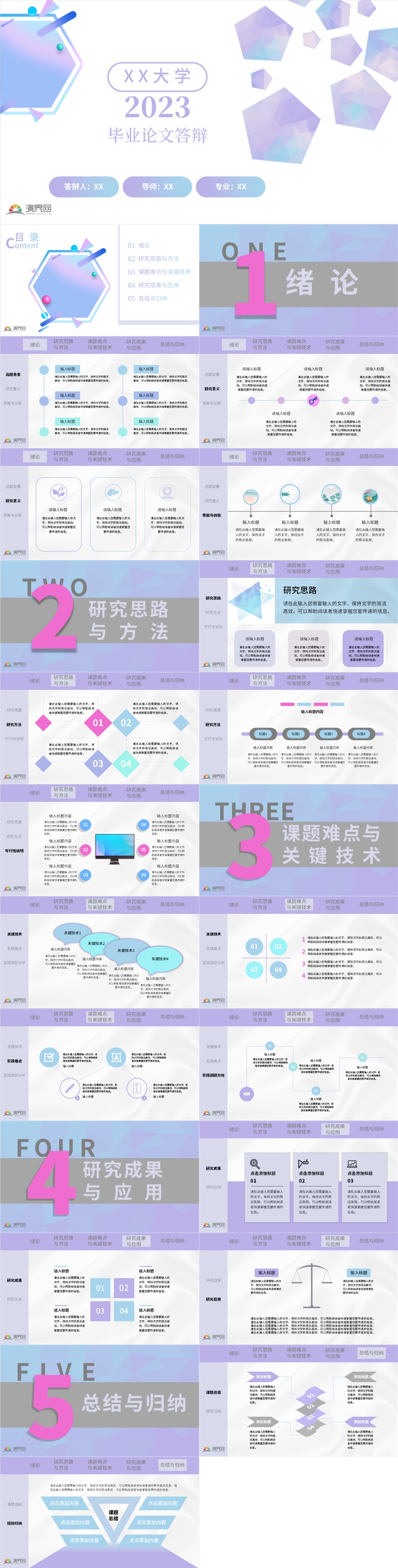 簡約畢業(yè)答辯模板