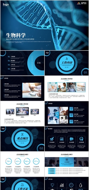 高校理學生物科學學院工作總結(jié)及規(guī)劃PPT模板