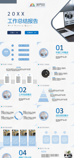 年度工作總結報告PPT模板