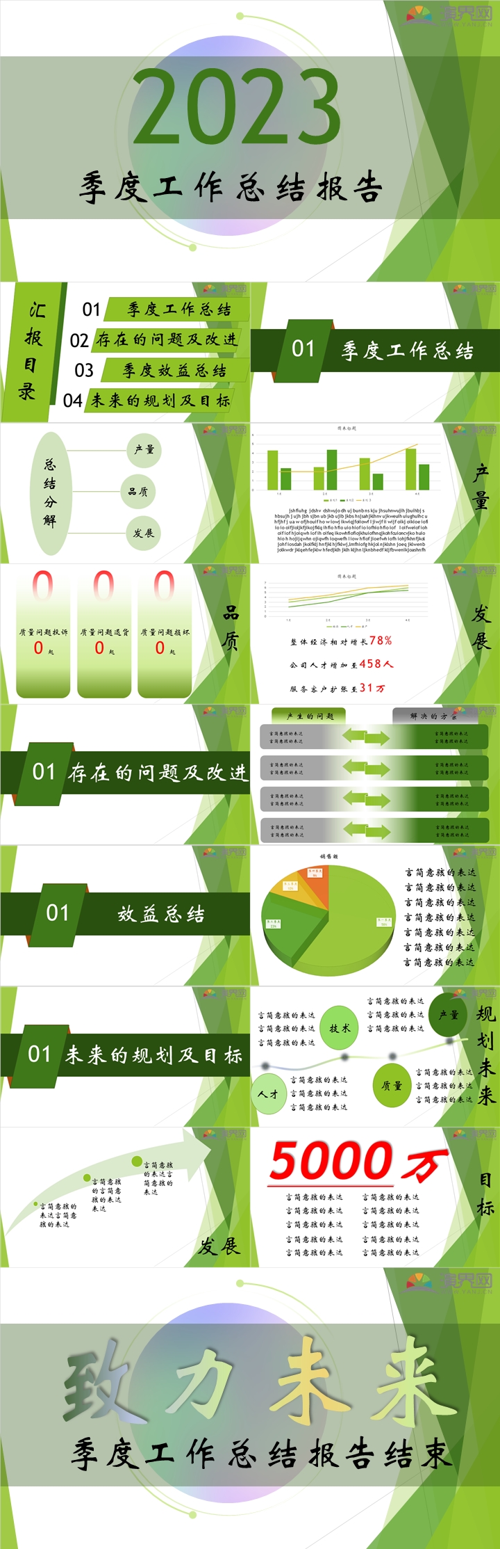 綠色高級(jí)工作匯報(bào)