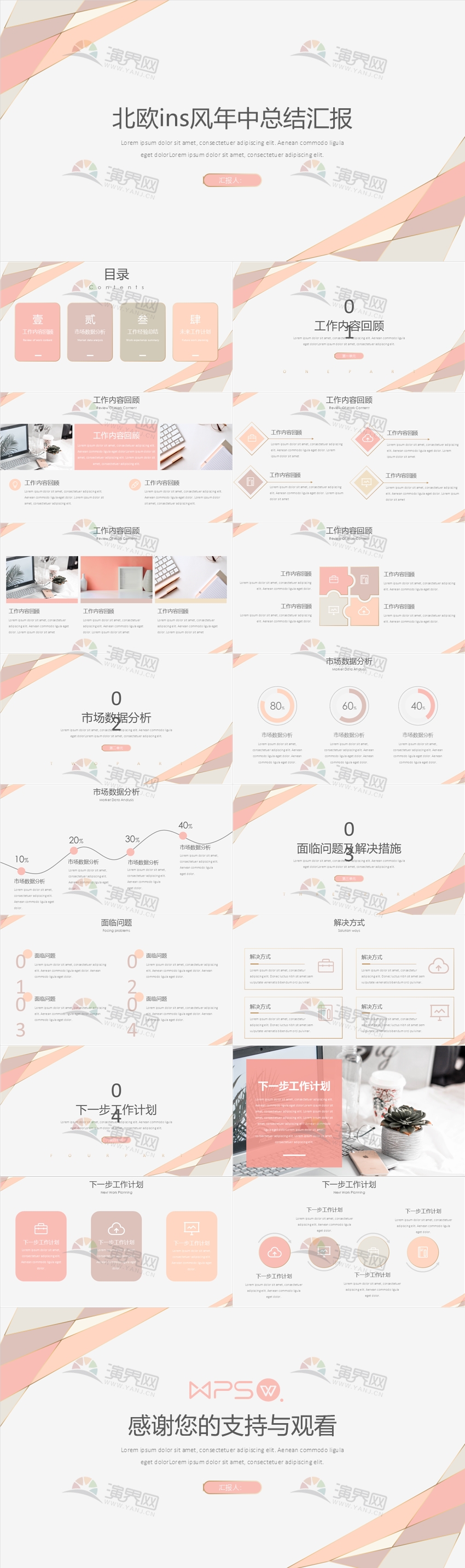 莫蘭迪北歐ins風(fēng)色商務(wù)簡約月度匯報季度匯報年中匯報年終匯報計劃總結(jié).pptx