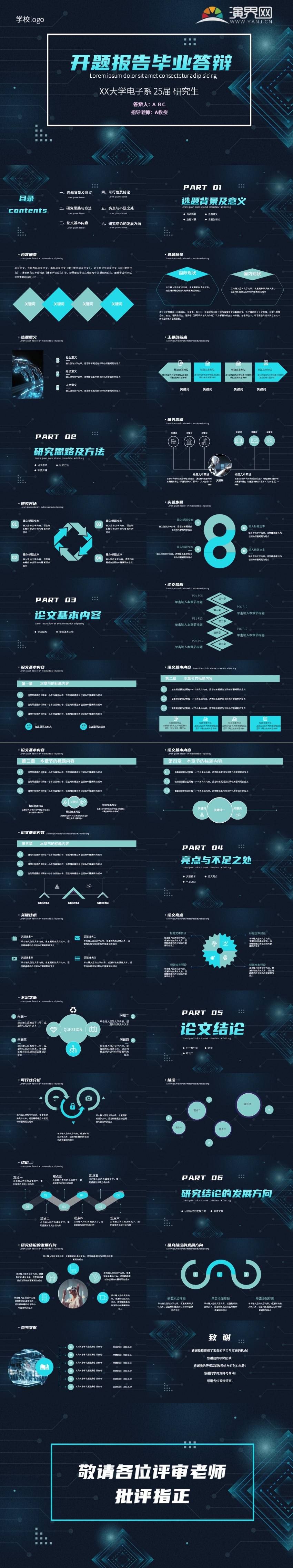 藍(lán)色科技風(fēng)開(kāi)題報(bào)告畢業(yè)答辯ppt模板