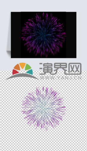  Blank background fireworks vector elements can change colors