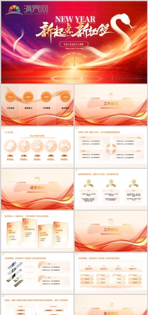 淺色漸變橙色2024年終工作總結(jié)季度匯報(bào)個人述職PPT模版