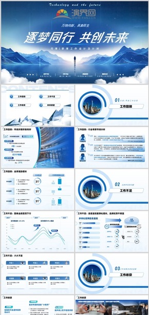 【商務(wù)風(fēng)PPT】2025年逐夢同行共創(chuàng)未來部門月度季度年度工作總結(jié)計(jì)劃匯報(bào)崗位競聘個人述職PPT模板