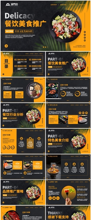  Food and beverage promotion PPT template