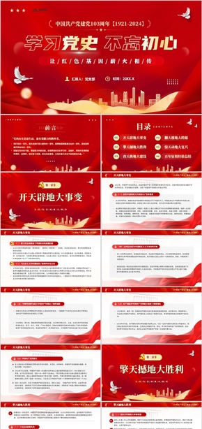  PPT for the 103rd Anniversary of the Communist Party