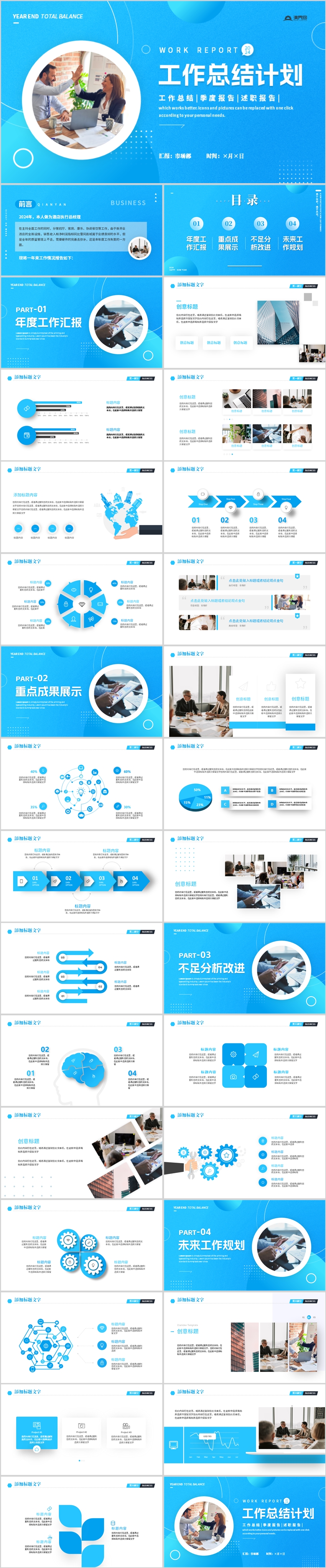 藍(lán)色簡(jiǎn)約年終總結(jié)工作總結(jié)匯報(bào)PPT模板