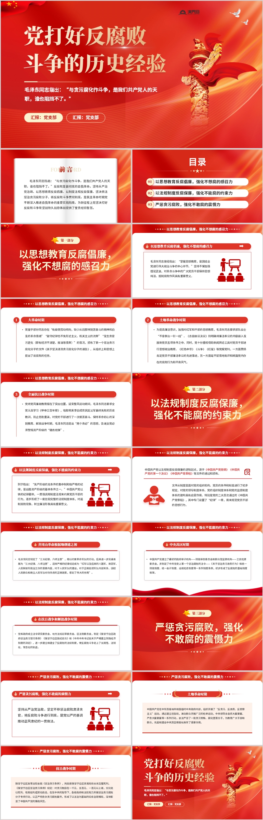 黨打好反腐敗斗爭的歷史經驗PPT模板