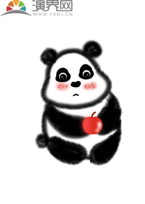 可爱温馨卡通熊猫
