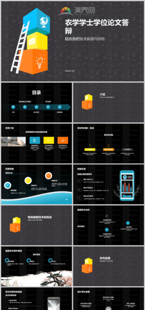 黑黃農(nóng)學學士學位論文答辯ppt模板