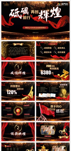 黑金酷炫年終總結(jié)頒獎(jiǎng)典禮晚會(huì)年會(huì)keynote模板