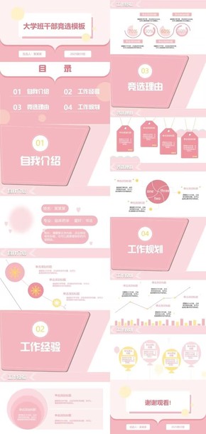 大學(xué)班干部競選模板PPT