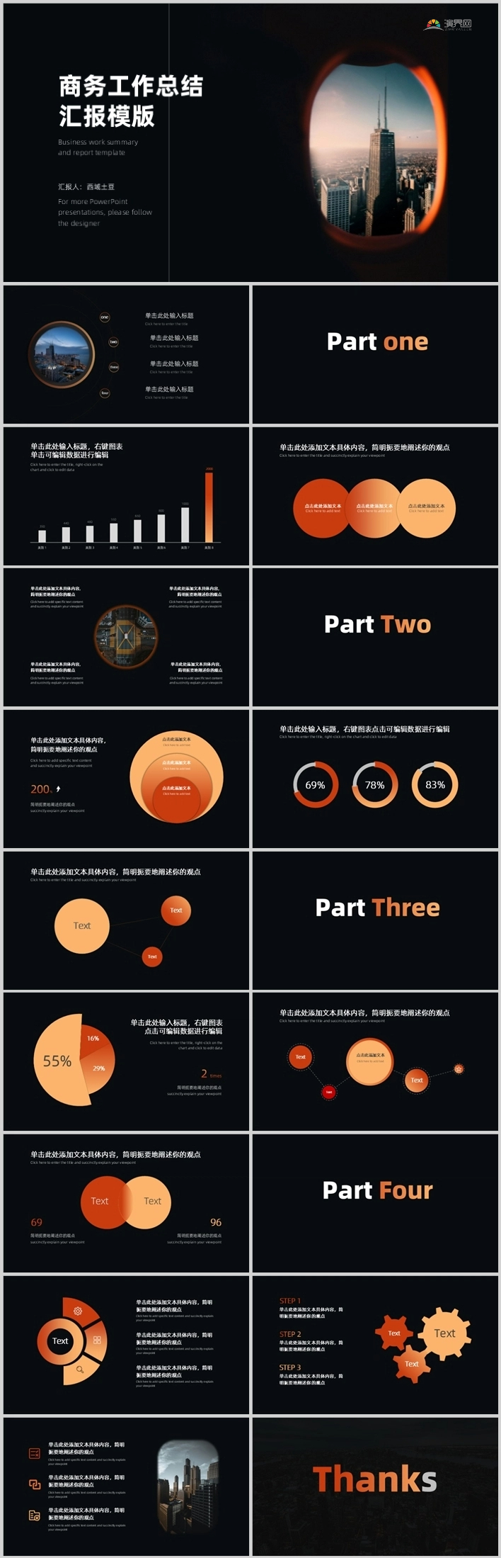 黑色高級商務(wù)工作總結(jié)PPT模版