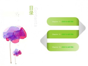 ppt圖表-花語系列目錄之一