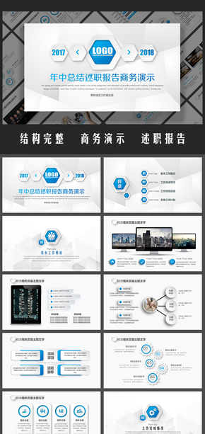 簡約創(chuàng)意總結匯報工作計劃商務演示企業(yè)推介培訓講座2018PPT