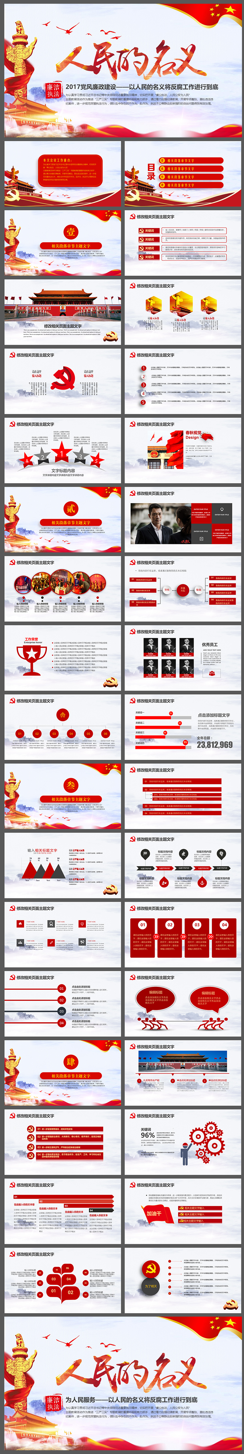 人民的名義黨政黨建黨課黨政廉潔政府學(xué)習(xí)工作報告PPT