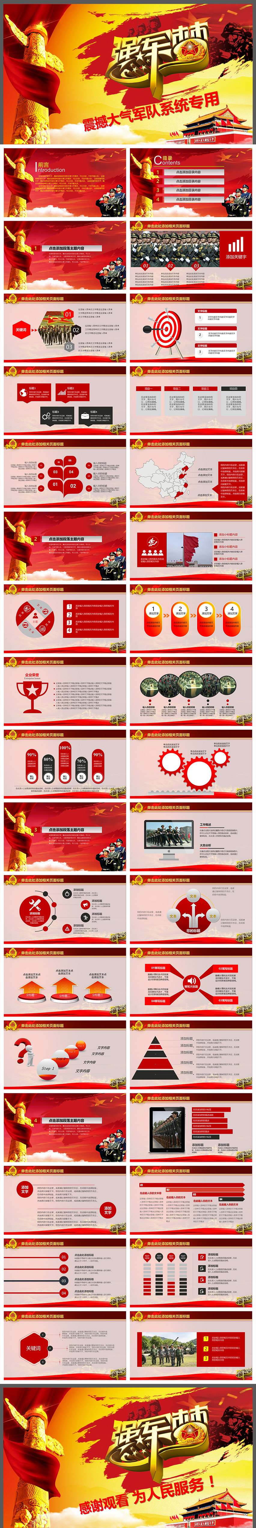 八一建軍節(jié)強軍夢震撼大氣軍隊系統(tǒng)專項PPT