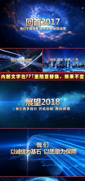 2018年公司宣傳年會(huì)開場(chǎng)ppt模板