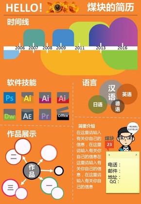 個人簡歷可編輯信息圖表十一（購買請咨詢，否則后果自負(fù)）