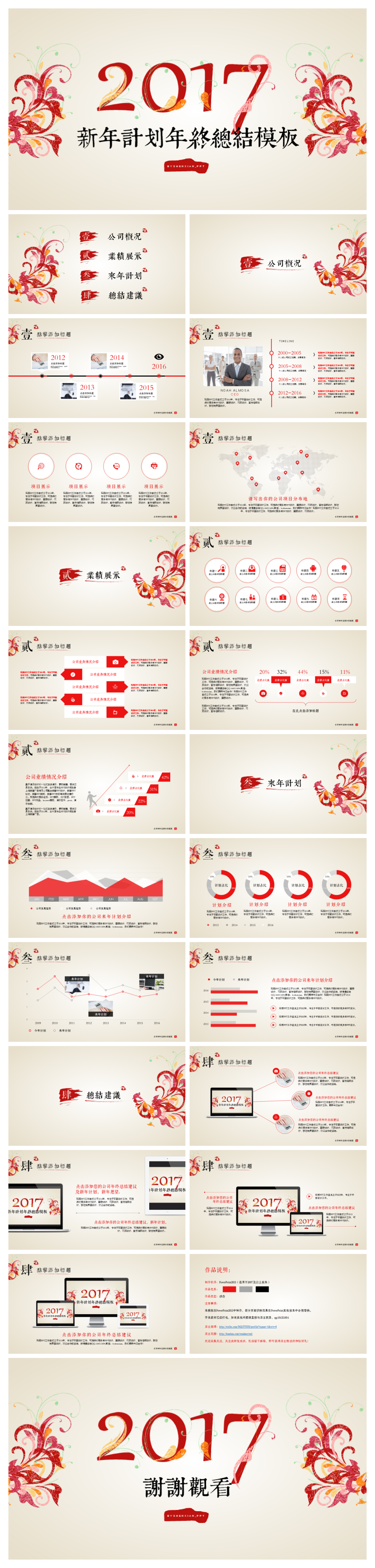 【瑪麗PPT】2017雞年工作匯報年終總結(jié)PPT模板