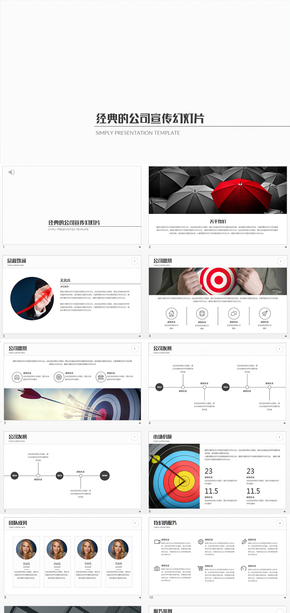 2017簡約經典公司宣傳企業(yè)介紹PPT模板