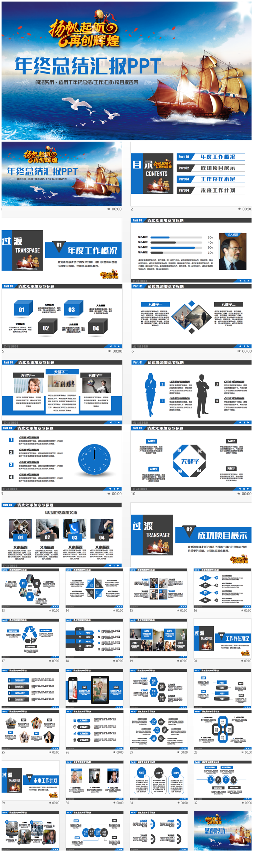 高品質(zhì)大氣年終工作總結(jié)匯報(bào)PPT