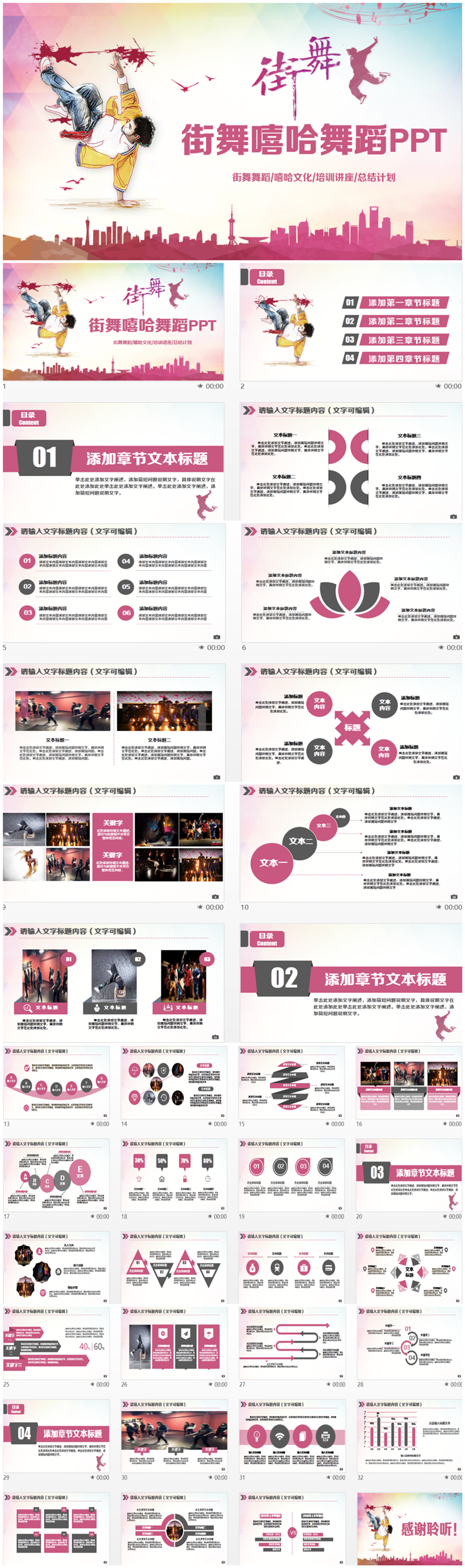 動感街舞舞蹈斗舞嘻哈文化PPT