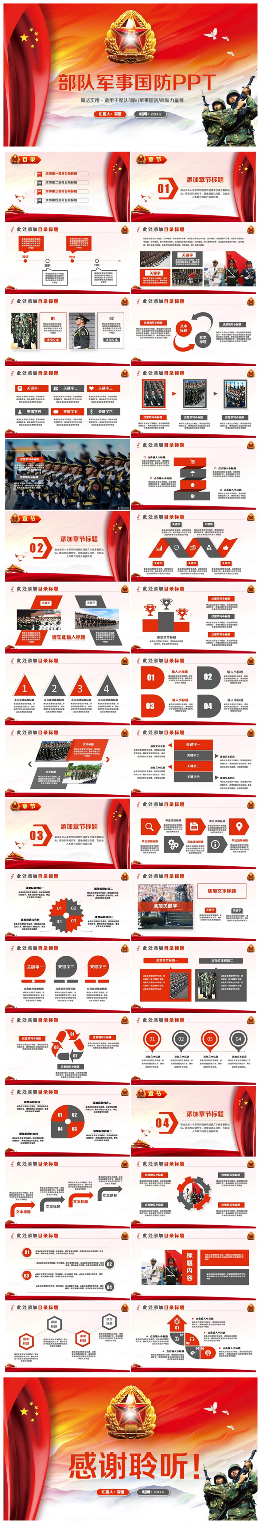 完整簡(jiǎn)潔軍事國(guó)防八一軍隊(duì)部隊(duì)解放軍PPT