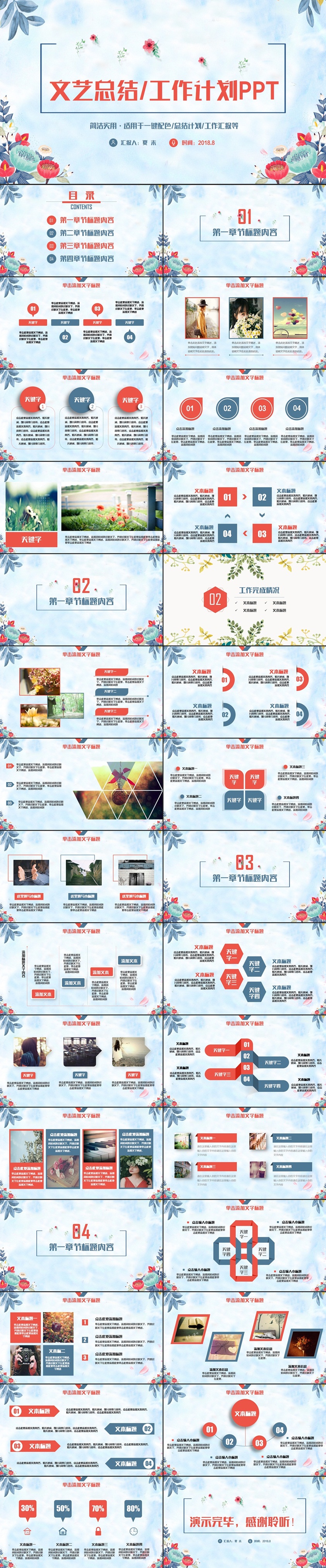 【文藝范】精致商務(wù)總結(jié)工作匯報培訓(xùn)PPT