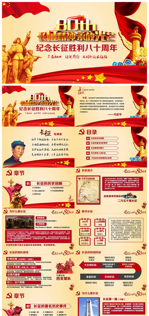 動感大氣長征勝利80周年學(xué)習(xí)PPT