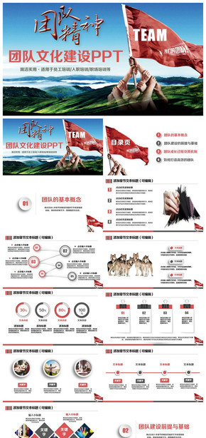 【TEAM】簡潔團隊精神團隊文化建設培訓PPT