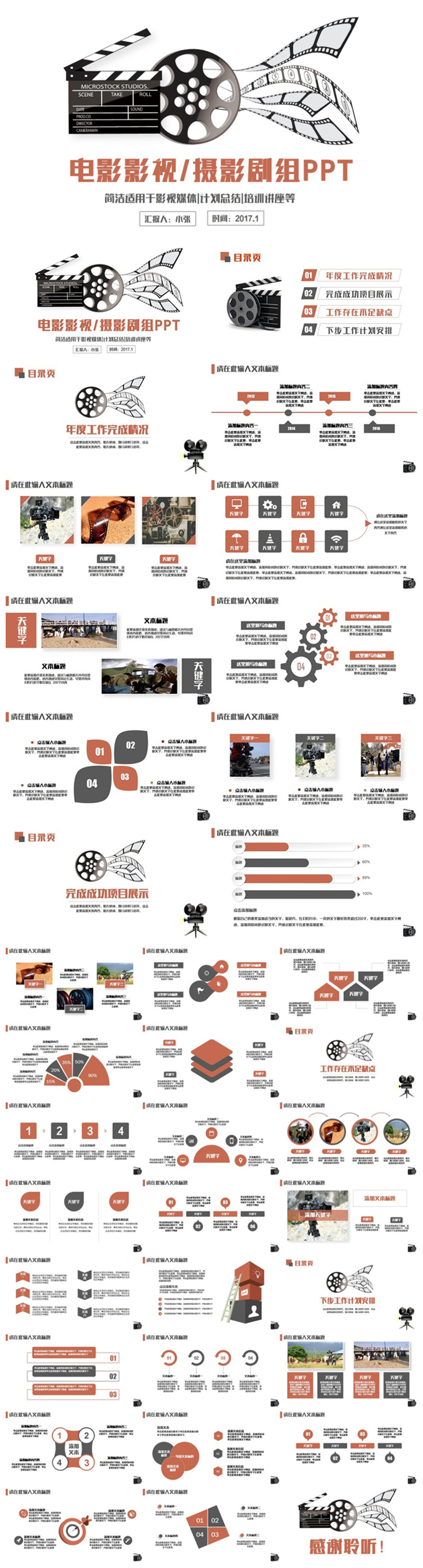 簡潔電影影視劇組電視導(dǎo)演媒體PPT