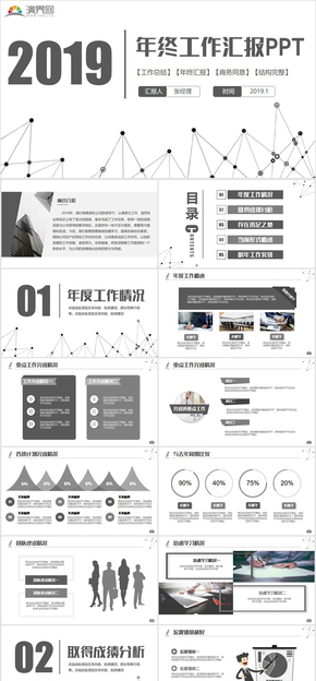 極簡工作匯報年終工作匯報2019計劃總結(jié)商務(wù)匯報述職匯報PPT