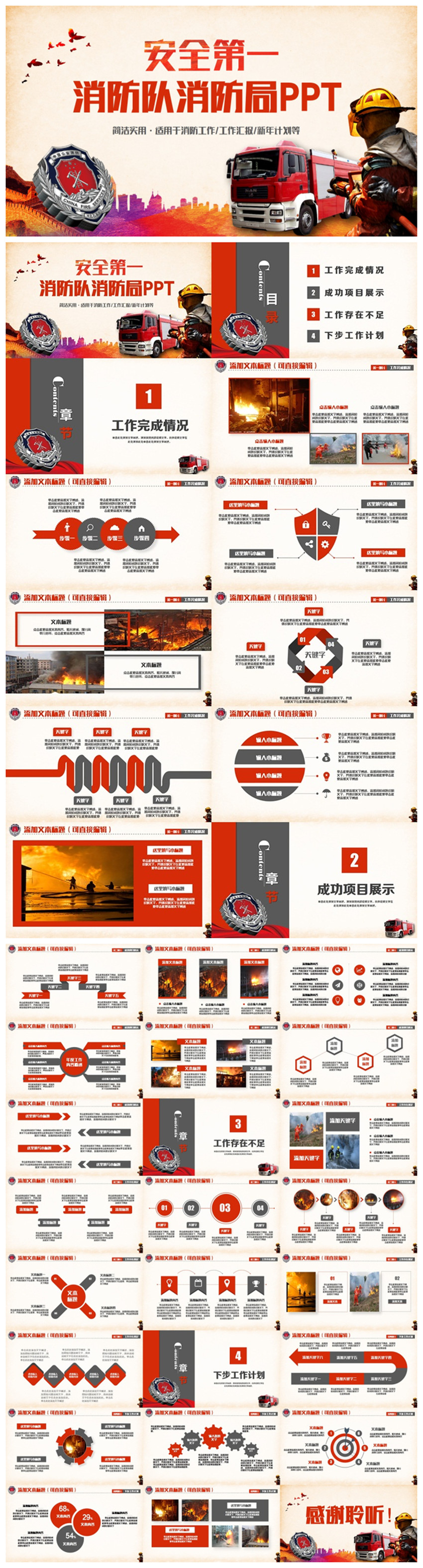 大氣消防隊(duì)消防工作匯報(bào)PPT