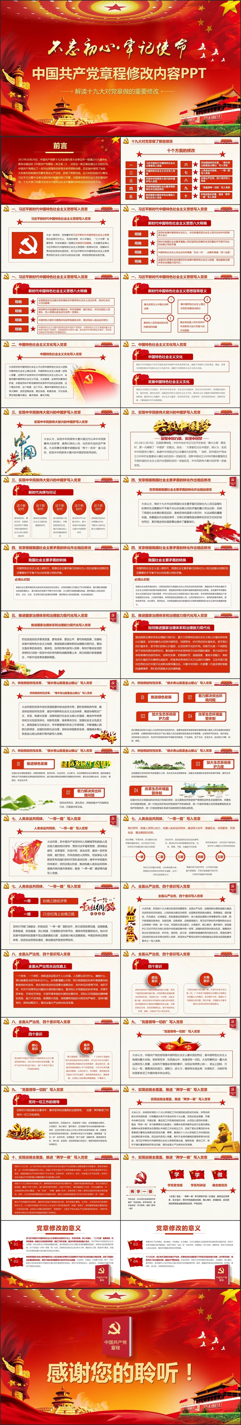 【十九大專題培訓(xùn)】中國(guó)共產(chǎn)黨章程修改內(nèi)容精講微黨課PPT