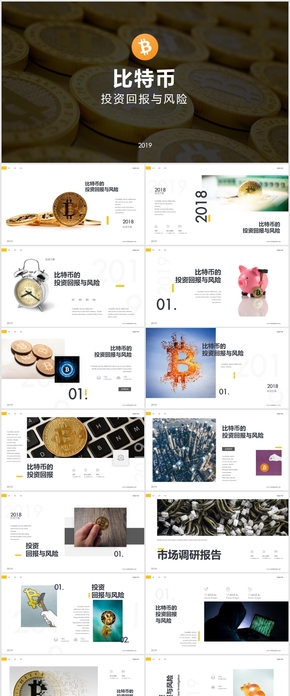 比特幣世界虛擬幣投資匯報(bào)風(fēng)險(xiǎn)與收益keynote