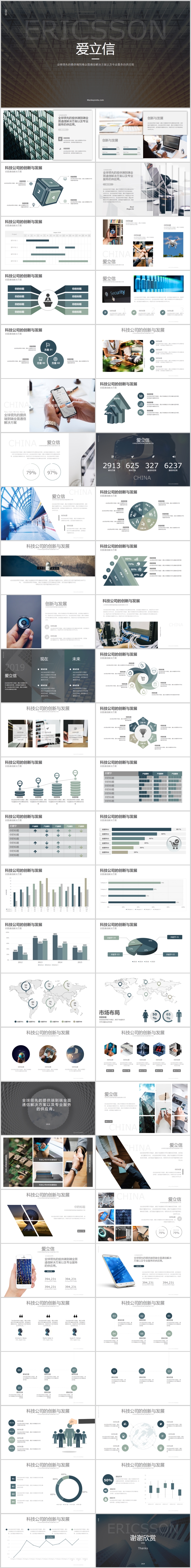 愛立信通信科技公司工作總結(jié)匯報(bào)keynote模版