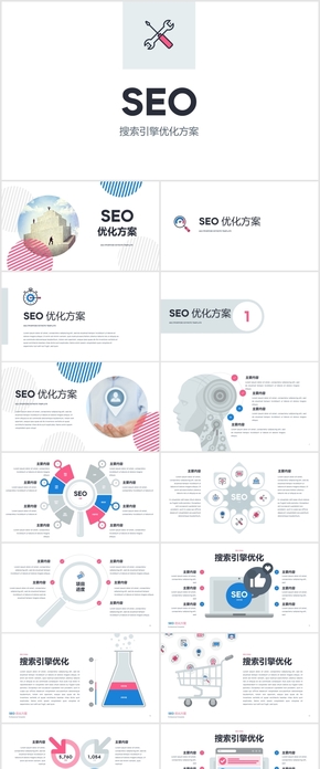 專業(yè)SEO搜索引擎產品宣傳推廣方案PPT模版