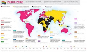 【演界信息圖表】扁平白色—世界各地的同性戀游行