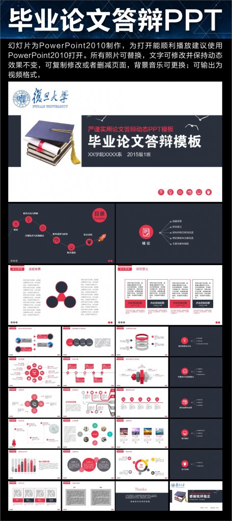 框架完整的論文答辯課題匯報PPT